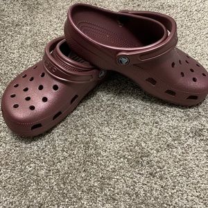 Shiny Maroon Crocs